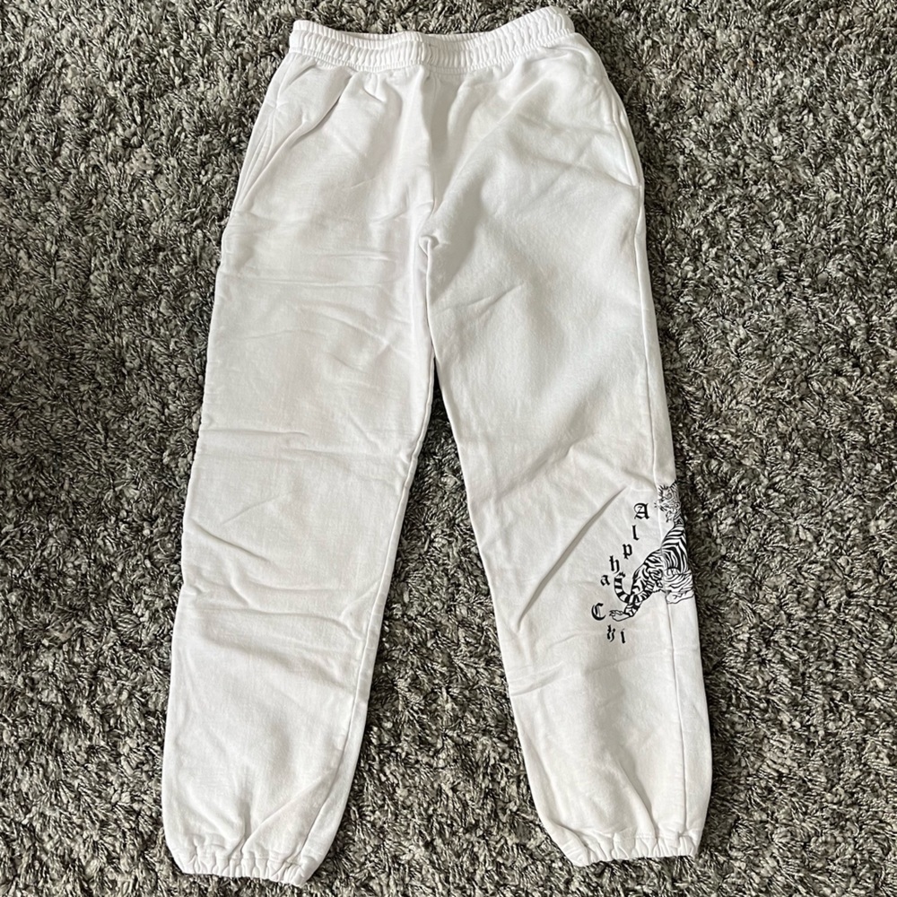 Alpha Chi White Sweatpants